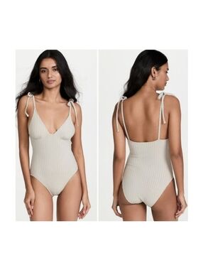 NWT Solid & Striped Olympia Silver One Piece Swimsuit